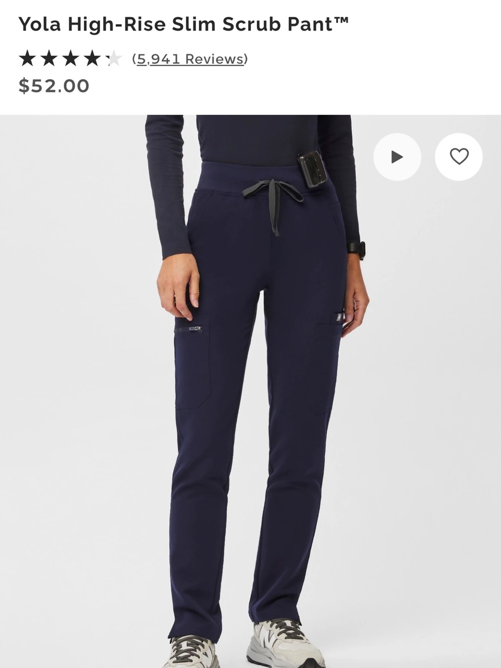 Figs Women's Navy Yola Cargo Jogger Pants